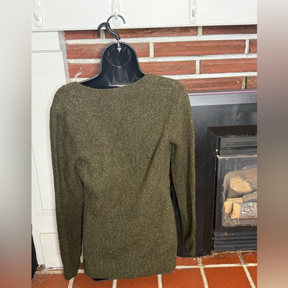 Michael Kors Size M Olive Wool Blend Knit Sweater - Picture 2 of 4